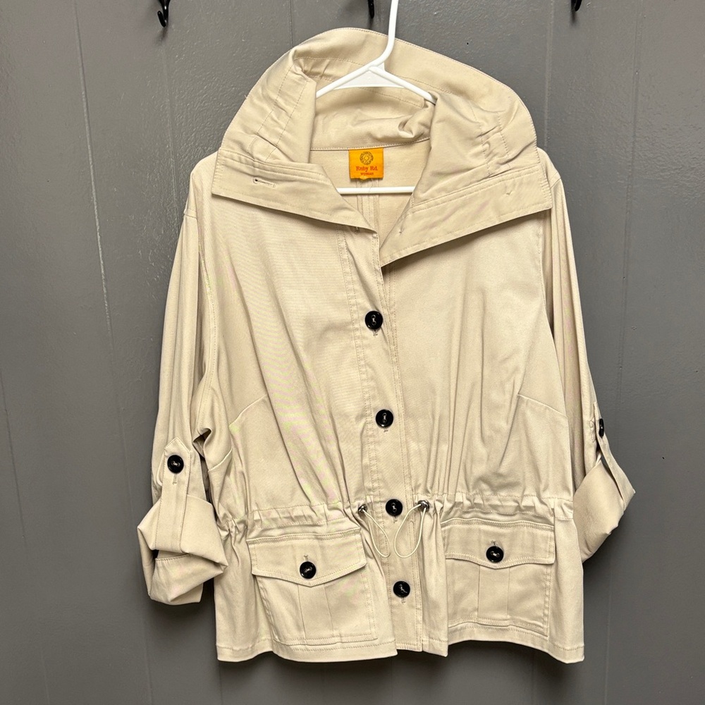 Ruby Rd. Cream Utility Jacket - Picture 1 of 10